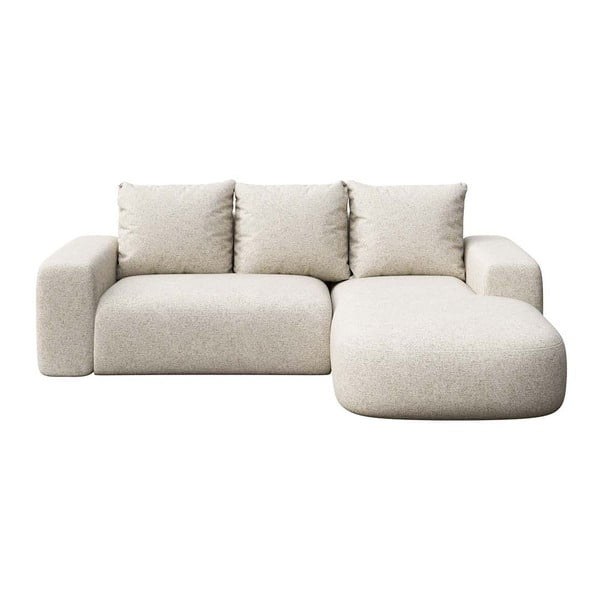 Smėlio spalvos kampinė sofa (su dešiniuoju kampu/su gultu) Monce – Rodier