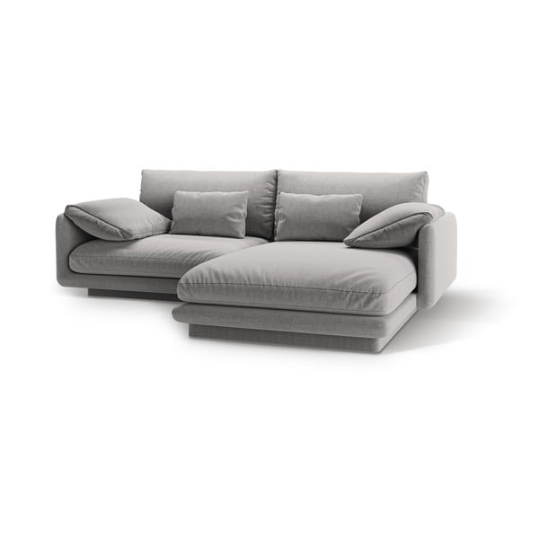 Kampinė sofa šviesiai pilkos spalvos (su dešiniuoju kampu) Torino – Micadoni Home-image-1