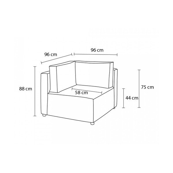 Modulinė sofa žalios spalvos iš kordinio velveto (kintama) Nihad modular – Bobochic Paris-image-4