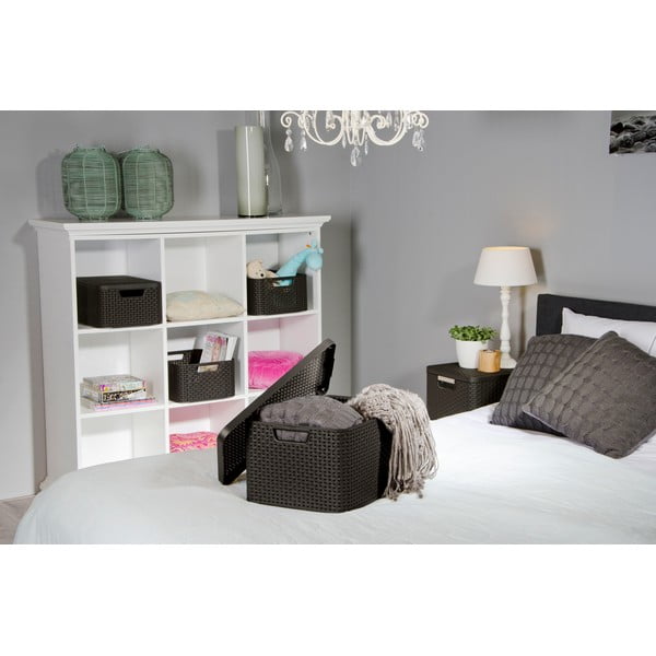 Pilkos spalvos iš plastiko daiktadėžė su dangčiu 33x44,5x25 cm Style – Curver-image-1