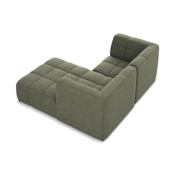 Žalios spalvos kampinė sofa iš boucle (su dešiniuoju kampu/su gultu) Aloha – Makamii-image-4