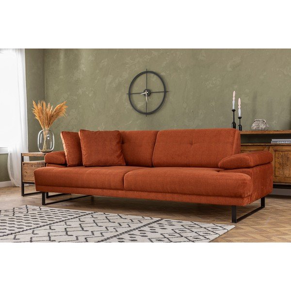 Sofa oranžinės spalvos 239 cm Mustang – Balcab Home-image-4