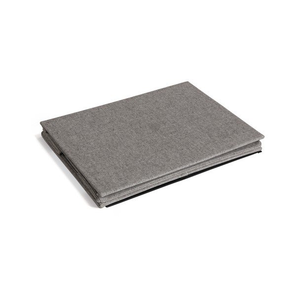 Pilkos spalvos iš tekstilės daiktadėžė su dangčiu 36x46x25 cm Soft Storage Large – Bigso-image-4