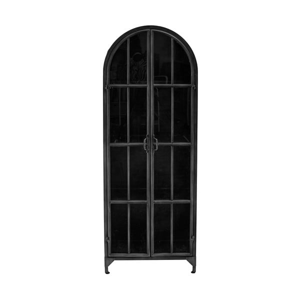 Iš metalo vitrina juodos spalvos 56,5x152,5 cm Papole – Bloomingville