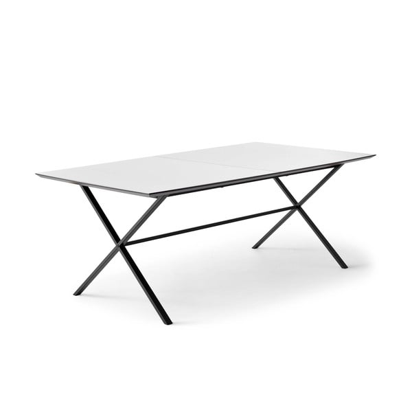 Prailginamas valgomojo stalas baltos spalvos su baltu stalviršiu 90x165 cm Meza – Hammel Furniture