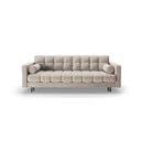Smėlio spalvos iš velveto sulankstoma/su sandėliavimo vieta sofa 222 cm Bali – Cosmopolitan Design