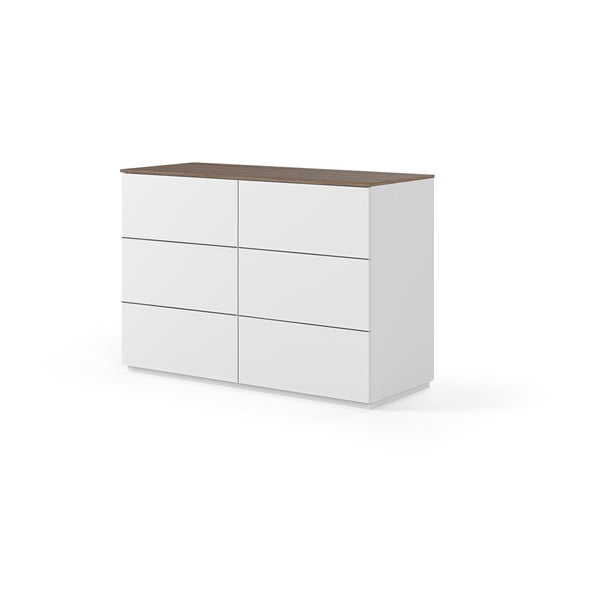 Balta komoda su riešutmedžio stalviršiu, 120 x 84 cm Join - TemaHome-image-2