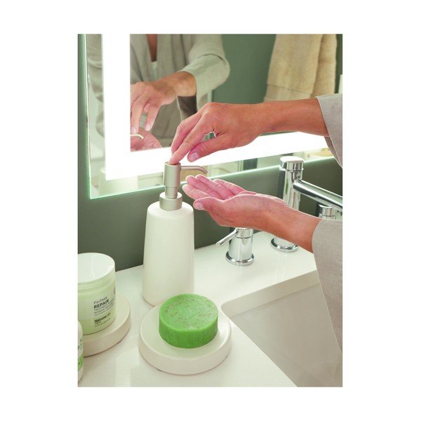 Baltas keraminis muilo dozatorius iDesign Eco Vanity-image-1