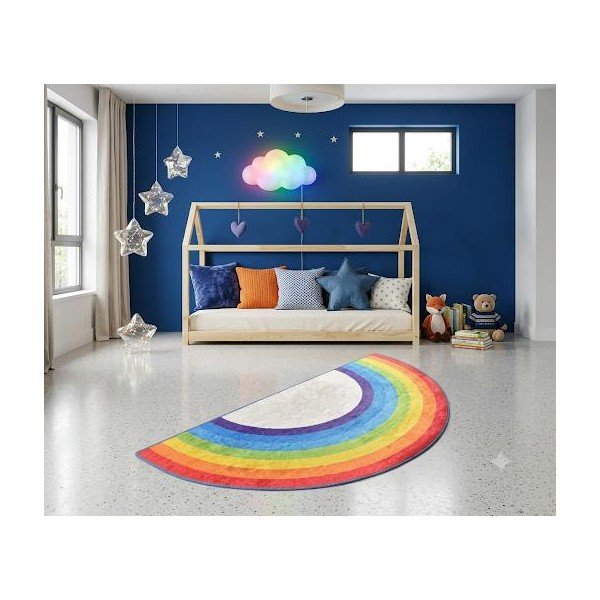Skalbiamas vaikiškas kilimas 60x120 cm Rainbow – Mila Home