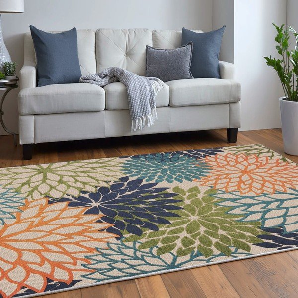Skalbiamas iš medvilnės mišinio kilimas 100x150 cm Geo Flowers – Conceptum Hypnose-image-2