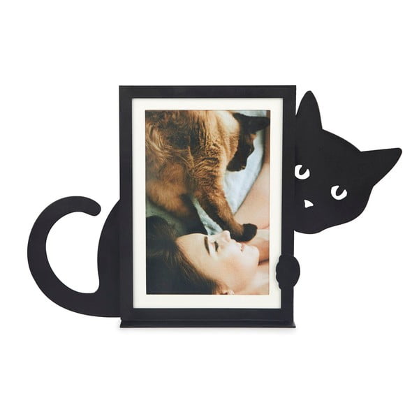 Iš metalo pastatomas rėmas juodos spalvos 31x19,5 cm Hidden Cat – Balvi
