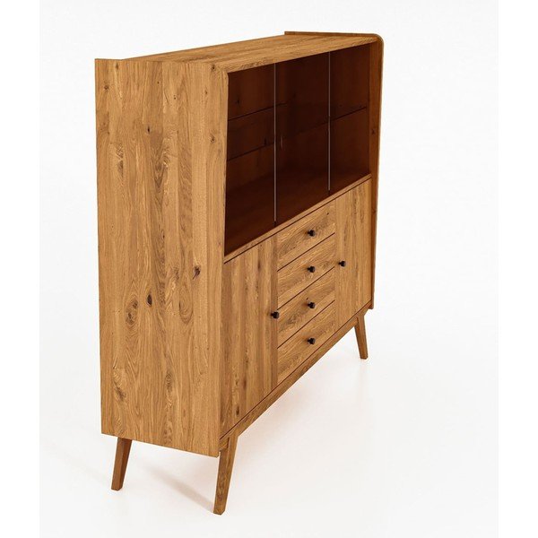 Ąžuolinė vitrina 160x154 cm Retro - The Beds-image-3