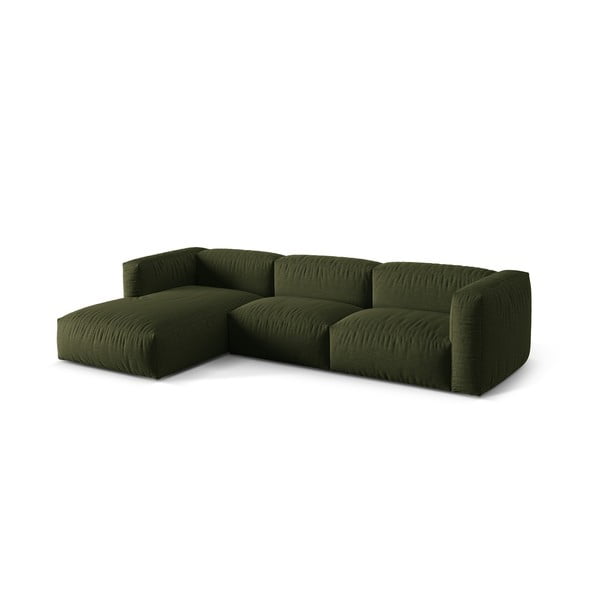 Modulinė kampinė sofa žalios spalvos (su kairiuoju kampu) Martina – Micadoni Home-image-3