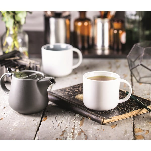 Baltas porcelianinis puodelis su mėlynu vidumi Maxwell & Williams Tint, 440 ml-image-1