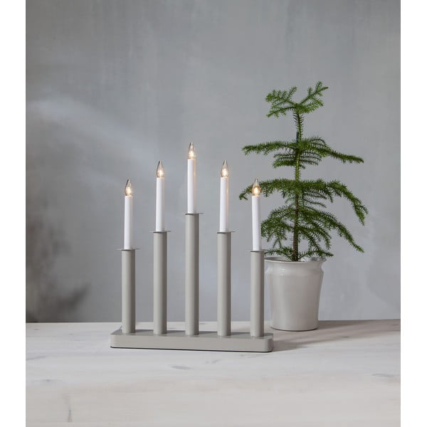 Šviečianti Kalėdų dekoracija smėlio spalvos Plate – Star Trading-image-1