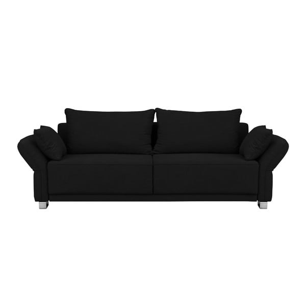 Juoda sofa-lova su daiktų laikymo vieta "Windsor & Co Sofas Casiopeia", 245 cm