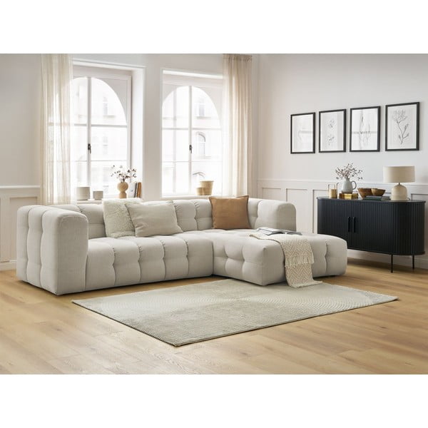 Kampinė sofa smėlio spalvos (su dešiniuoju kampu) Cloud – Bobochic Paris-image-1