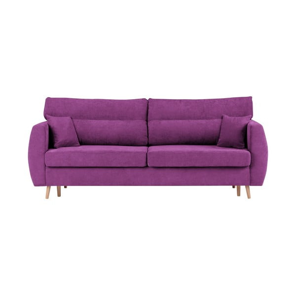 Violetinės spalvos trijų vietų sofa-lova su daiktadėže "Cosmopolitan Design Sydney", 231 x 98 x 95 cm