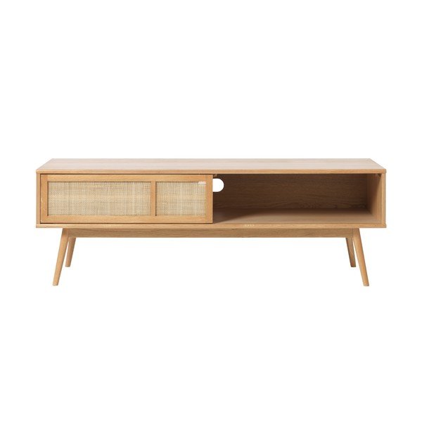 TV spintelė natūralios spalvos iš ąžuolo 150x50 cm Barrali – Unique Furniture