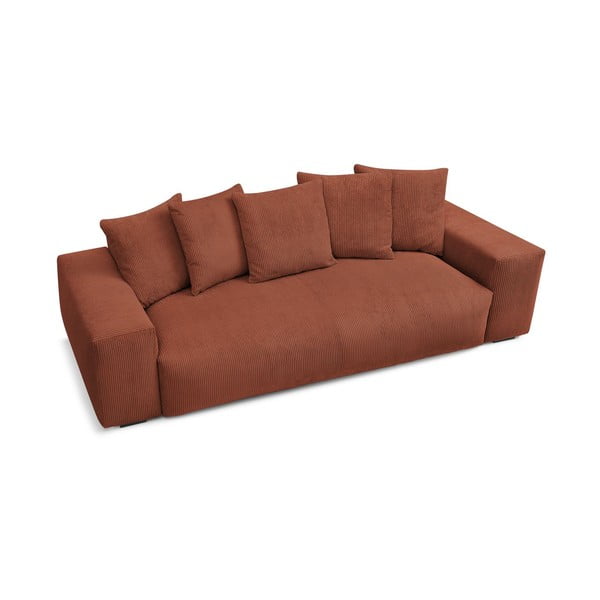 Iš kordinio velveto sofa raudonos plytų spalvos 280 cm Voltaire – Bobochic Paris-image-3