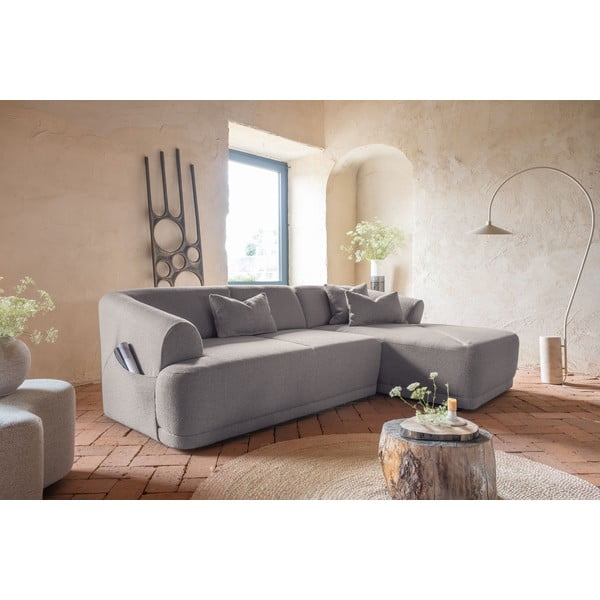 Kampinė sofa pilkos spalvos – Miuform-image-2