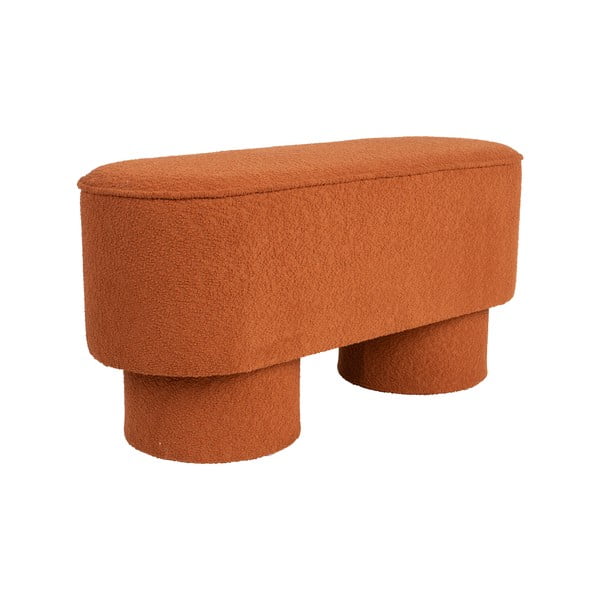 Raudonos plytų spalvos iš boucle suolas Marcos – White Label-image-2