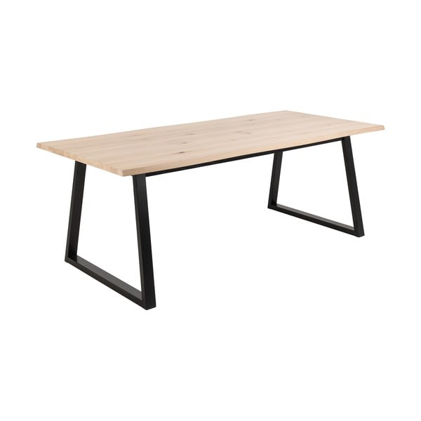 Valgomojo stalas su ąžuolo dekoro stalviršiu 100x220 cm Malika – Actona-image-3