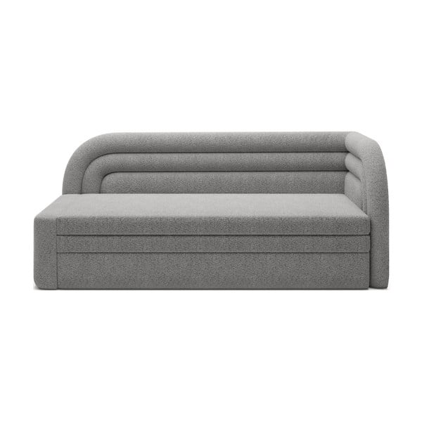 Pilkos spalvos iš boucle sulankstoma/su sandėliavimo vieta sofa su dešiniuoju kampu 223 cm Fabillo – ELTAP