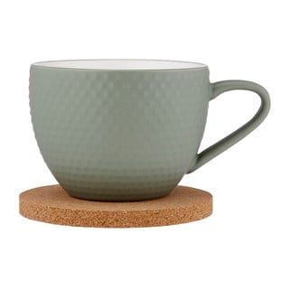 Žalias porcelianinis puodelis su lėkštute 350 ml Abode - Ladelle