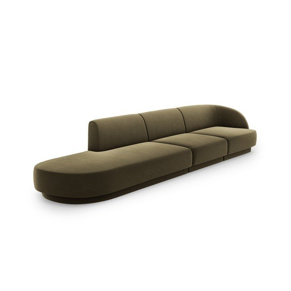 Sofa žalios spalvos iš velveto 302 cm Miley – Micadoni Home-image-3