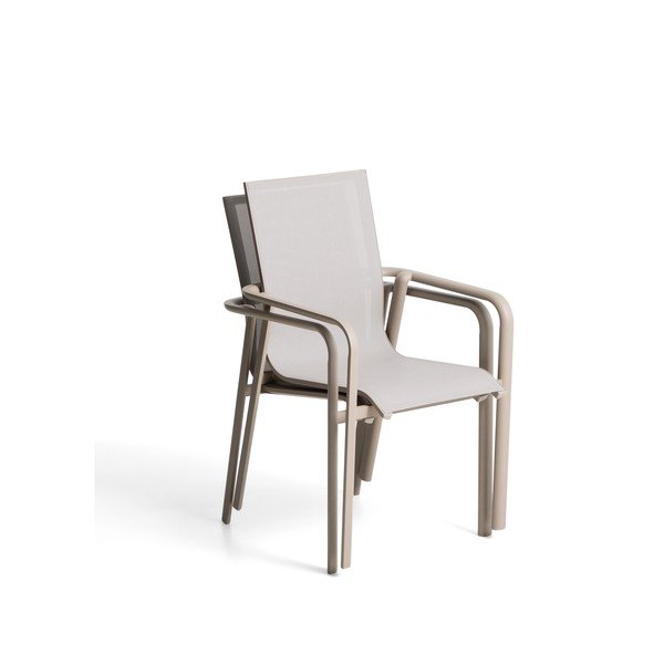 Smėlio spalvos/taupe spalvos sodo kėdė Canea – Kave Home-image-3