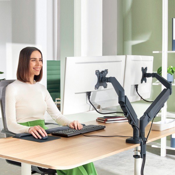 Dviejų monitorių laikiklis Ergo – Leitz-image-1
