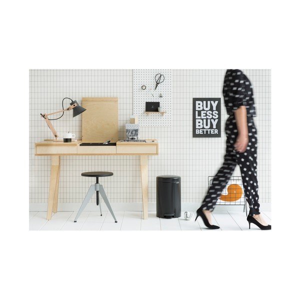 Juodoji pedalų dėžė "Brabantia Newicon", 12 l-image-1