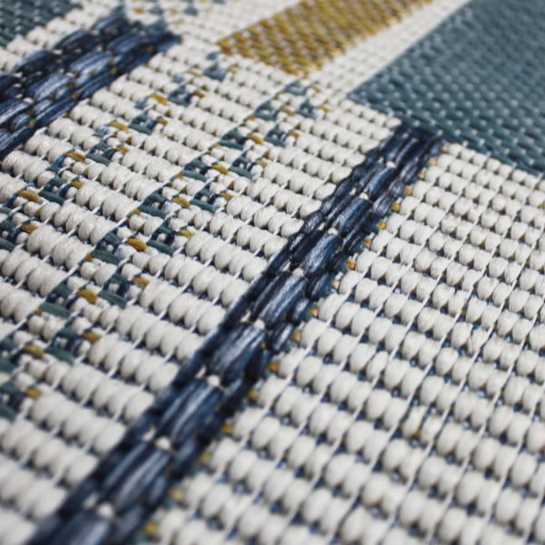 Geltonos spalvos/mėlynos spalvos lauko ir vidaus kilimas 160x230 cm Rosco Geo – Flair Rugs-image-3