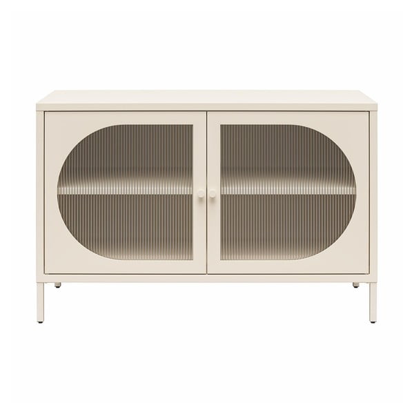 Iš metalo vitrina kreminės spalvos 100x64x40 cm Luna – Støraa