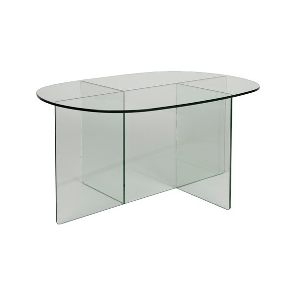 Iš stiklo kavos staliukas 60x80 cm Linea – Zuiver