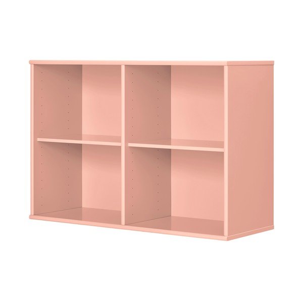 Rožinės spalvos pakabinama knygų spinta  89x61x32,5 cm Mistral – Hammel Furniture-image-1
