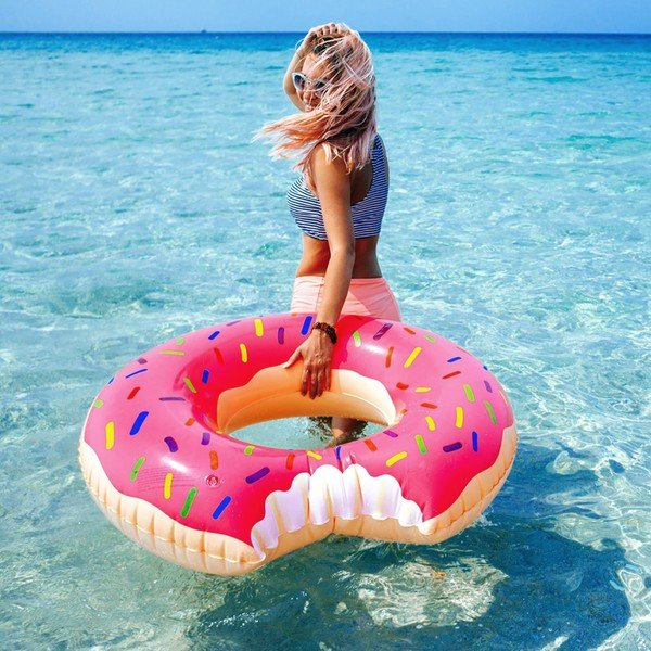 Pripučiamas žiedas InnovaGoods Pink Donut-image-1