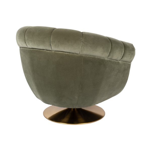 Alyvuogių žalios spalvos aksominis fotelis Dutchbone Member-image-4