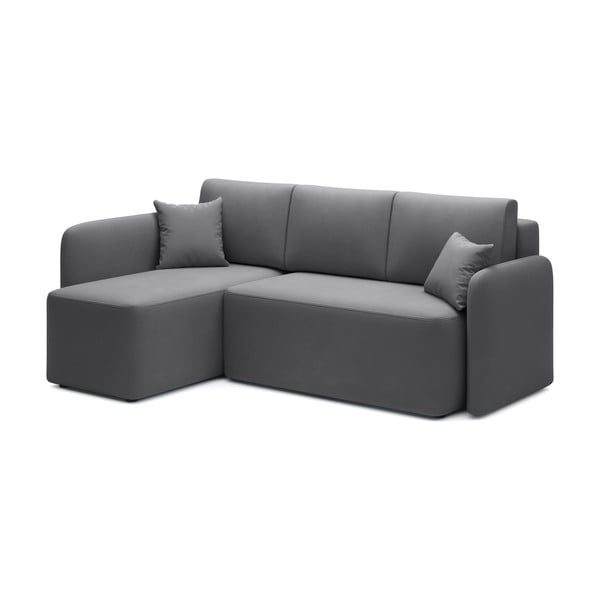 Taupe spalvos iš velveto sulankstoma/su sandėliavimo vieta kampinė sofa (su kairiuoju kampu/su gultu) Hadson – ELTAP-image-2