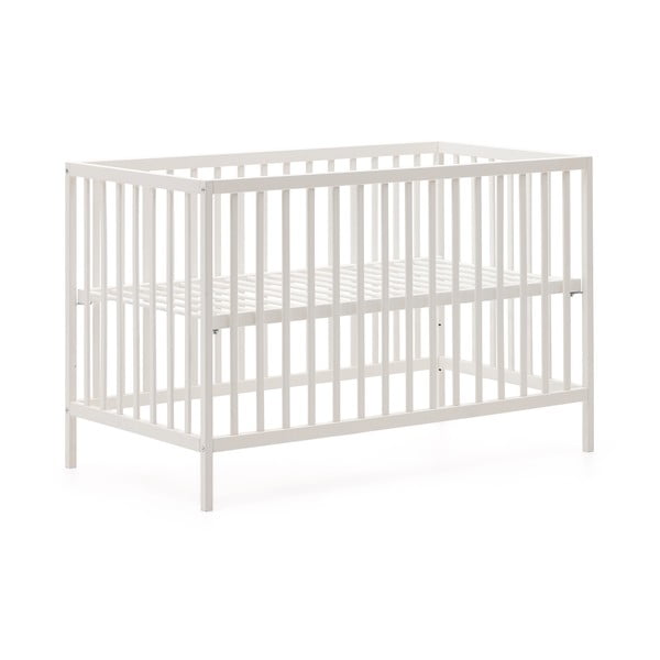 Vaikiška lovelė iš bukmedžio masyvo baltos spalvos 60x120 cm Shantal – Kave Home-image-3