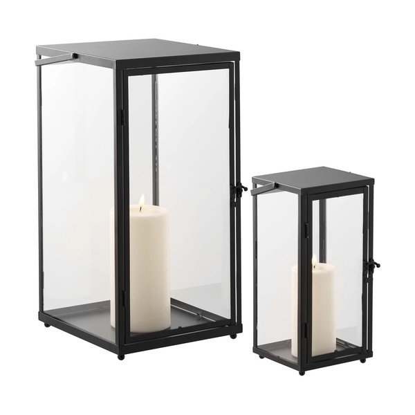 Iš stiklo žibintai 2 vnt. (aukštis 50 cm) Ibra – House Nordic-image-3