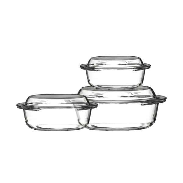 Iš stiklo  kepimo indai 3 vnt. 21x24 cm Ovenlove – Premier Housewares