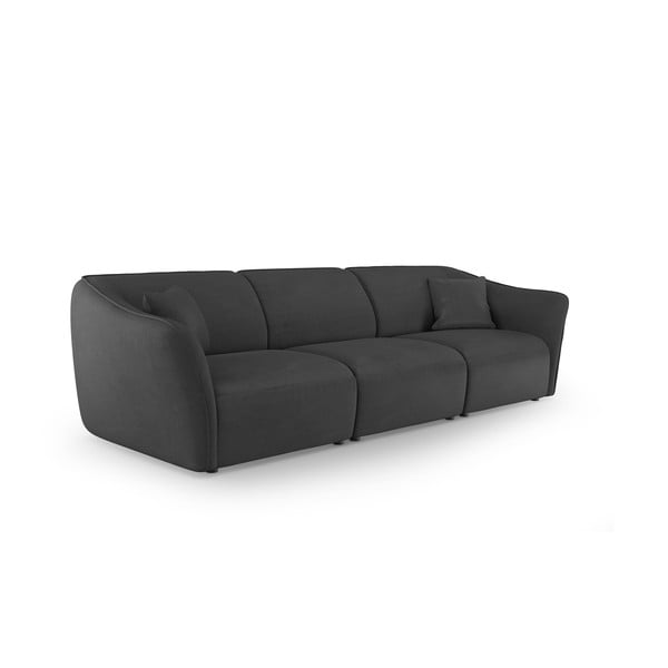 Iš boucle sofa tamsiai pilkos spalvos 292 cm Tokyo – Cosmopolitan Design-image-1