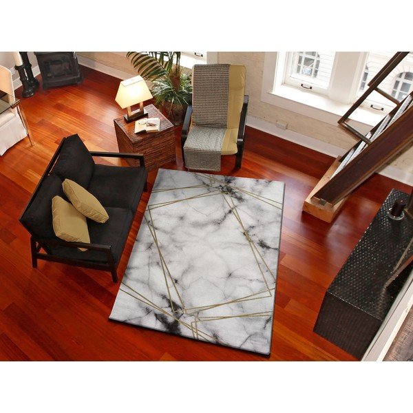 Pilkos ir baltos spalvos kilimas Universal Artist Marble, 160 x 230 cm-image-1