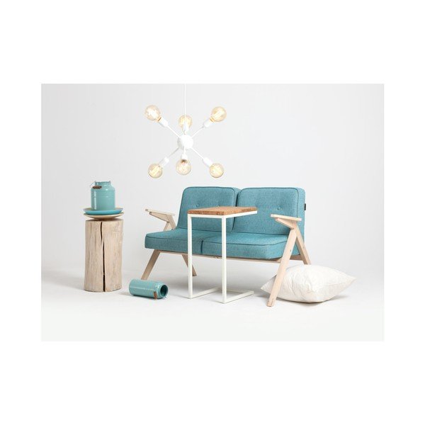 Šviesiai mėlyna dvivietė sofa "Custom Form Vinc-image-3
