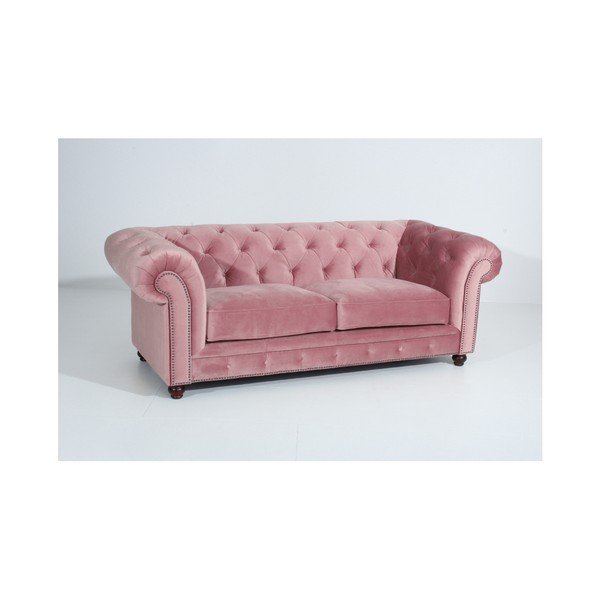 Rožinė sofa "Max Winzer Orleans Velvet", 216 cm-image-1