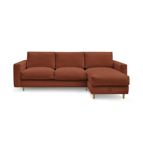Oranžinės spalvos kampinė sofa Nouveau Cocoone – Bobochic Paris
