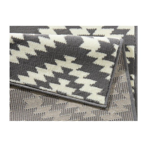Pilkas kilimas su baltomis detalėmis Hanse Home Basic Nordic,, 80 x 350 cm-image-3