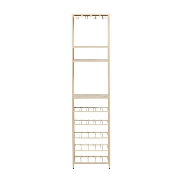 Smėlio spalvos vyno spintelė butelių skaičius 25, 45x185x40 cm Reese – WOOOD-image-2